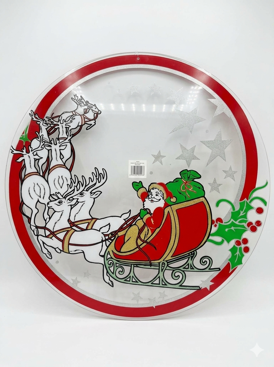 Santa with Sleigh Christmas Decoration - 62cm