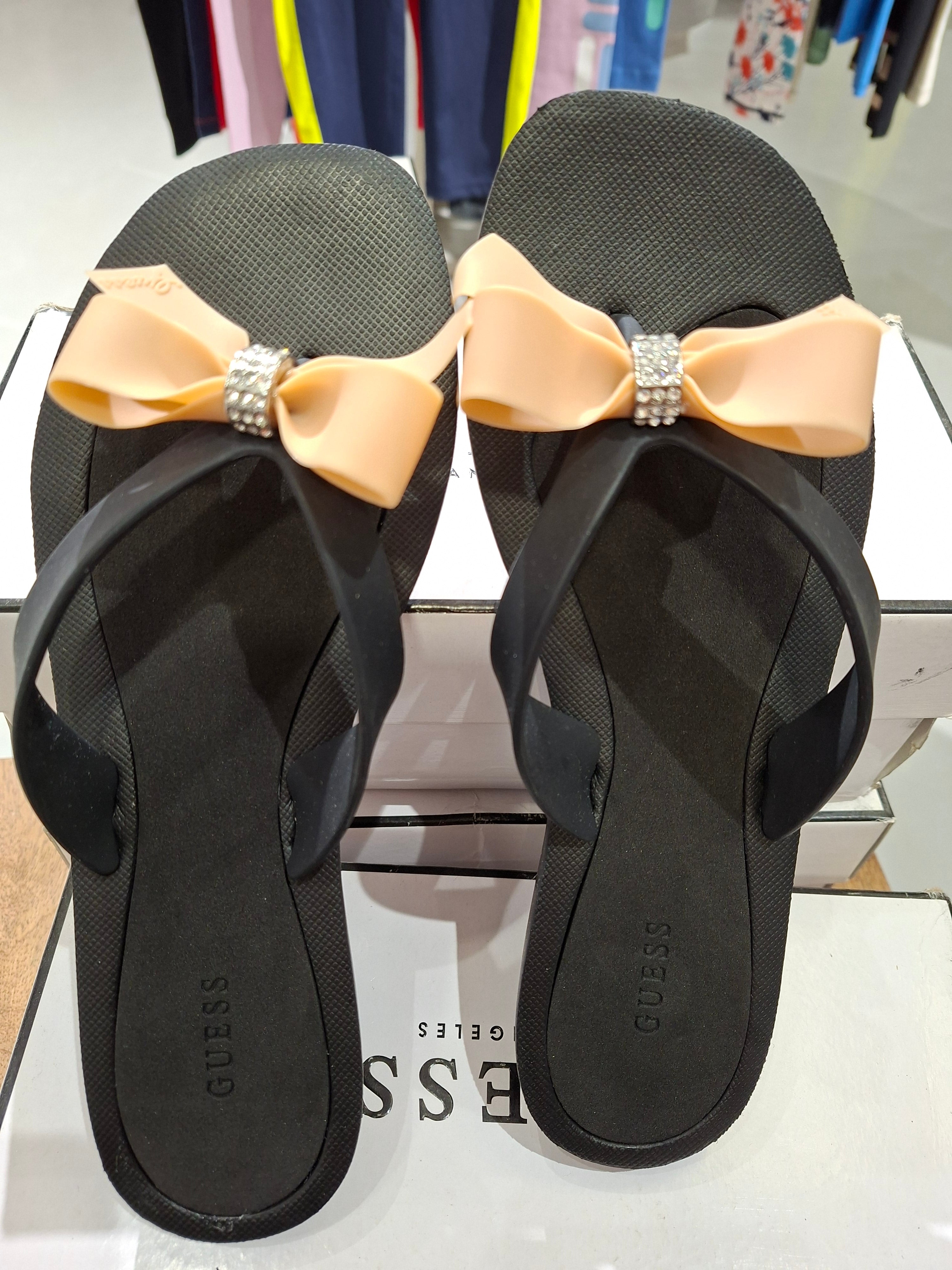 GUESS WOMENS FLOPS - black gwTUTU9 - B NATURAL MULTI SY