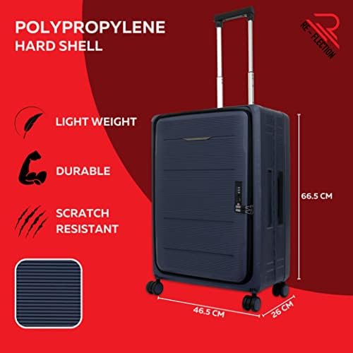 RE-FLECTION FOLDING trolley suitcase in a dark grey color
