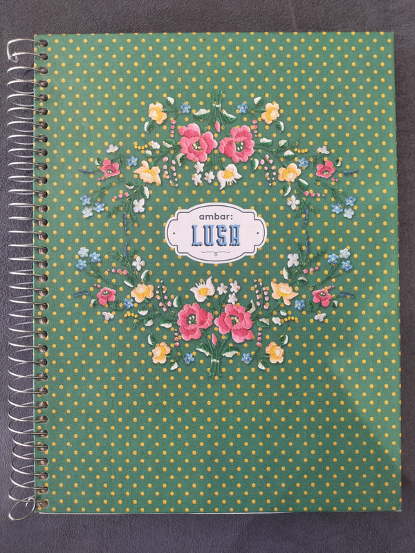 Ambar Lush Flower Green Notebook