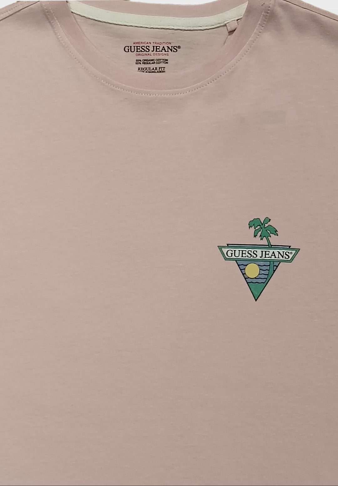 Guess Jeans Men’s Pink Cotton T-Shirt