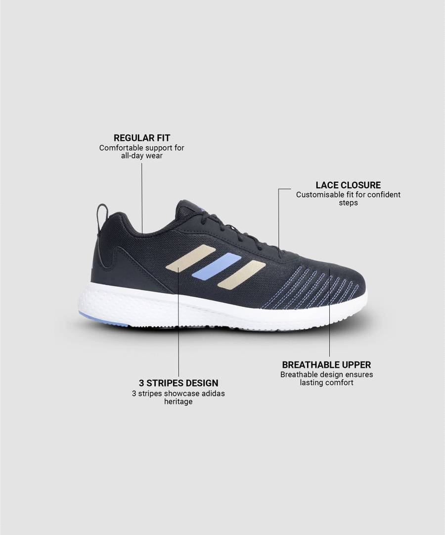 Adidas Fuseo M Running Shoes 'Black/Gold/Blue' - [IQ8976]