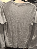 Grey V-Neck Short Sleeve T-Shirt