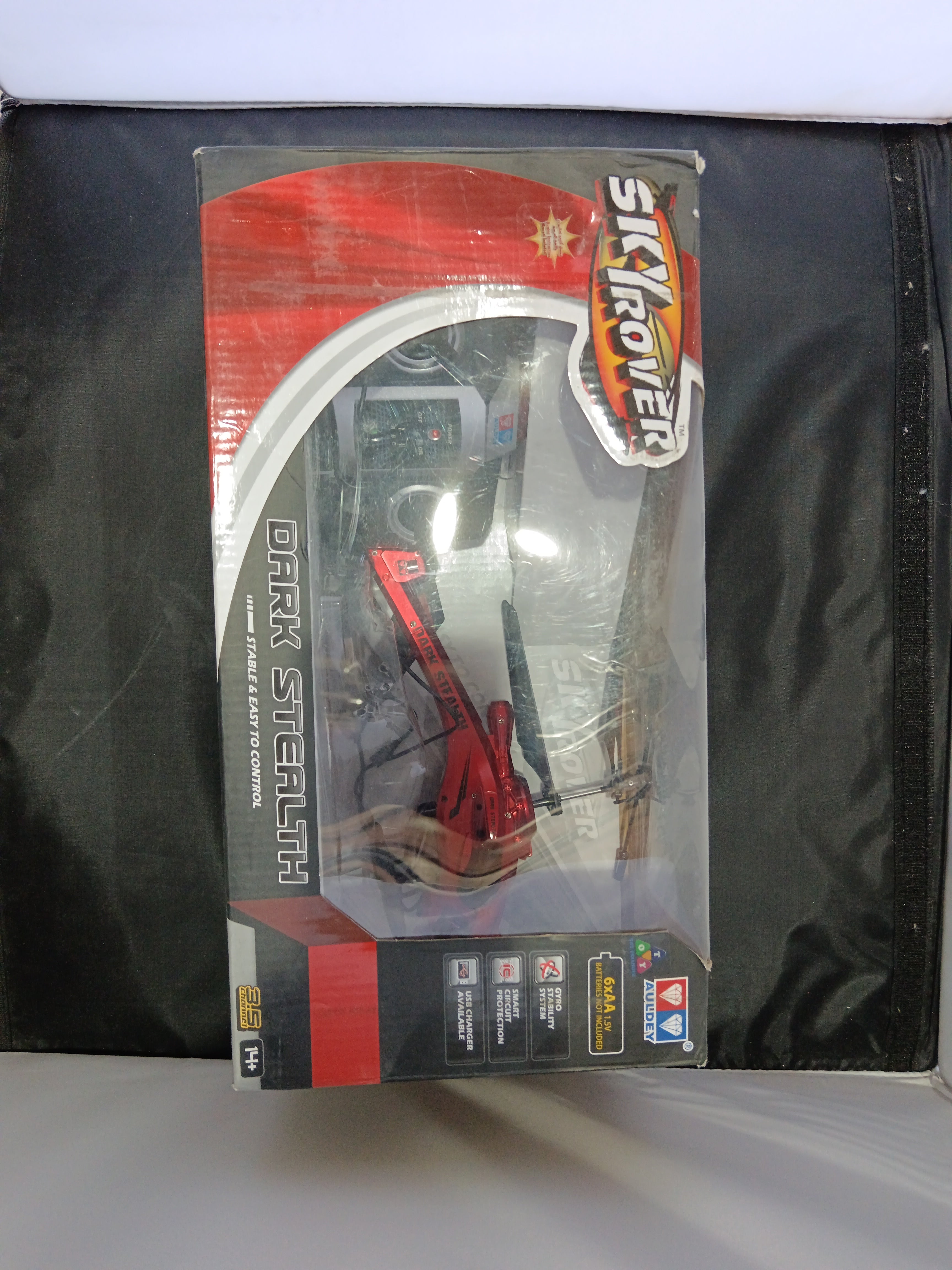 Sky Rover Dark Stealth 3.5 Channel Radio Controlled Helicopter - Red, YW857104