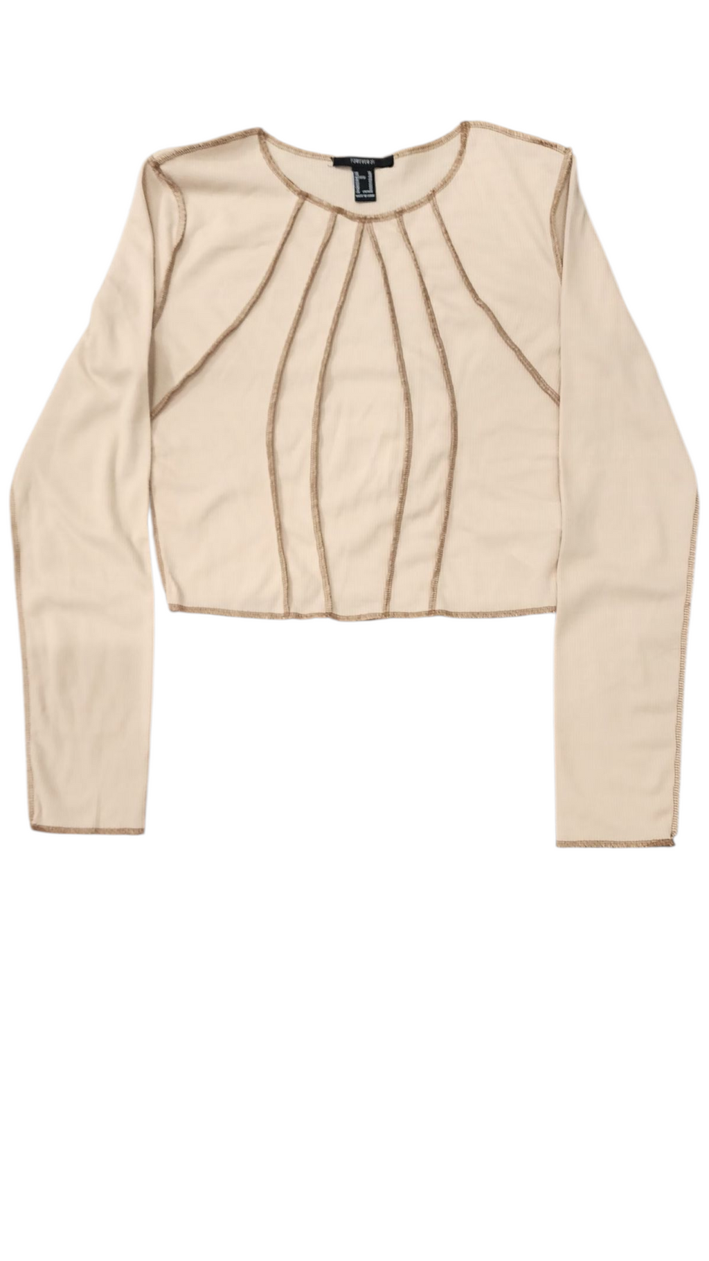 FOREVER 21 Beige Womens Croptop