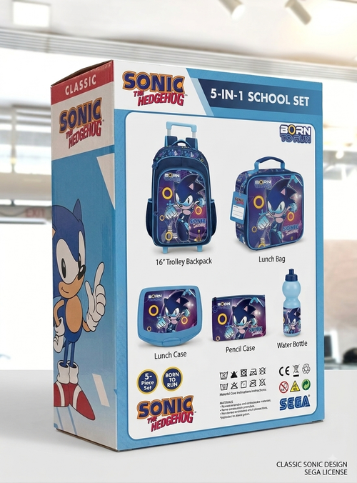 Sonic Trolley 5-in-1 School Set 16"