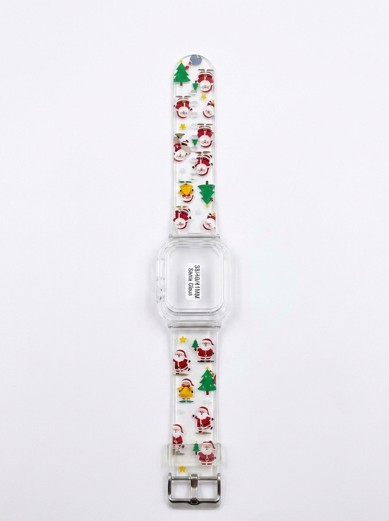 Fashion Watch Band Clear Plastic Transparent Watch Band - Festive Christmas