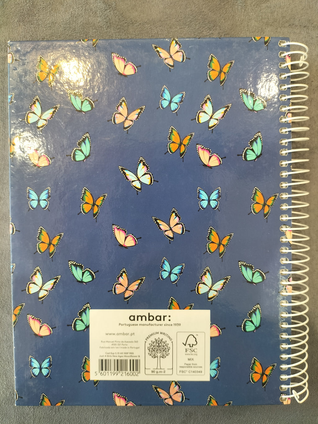 Ambar "Just for Girls" Butterfly Blue Notebook