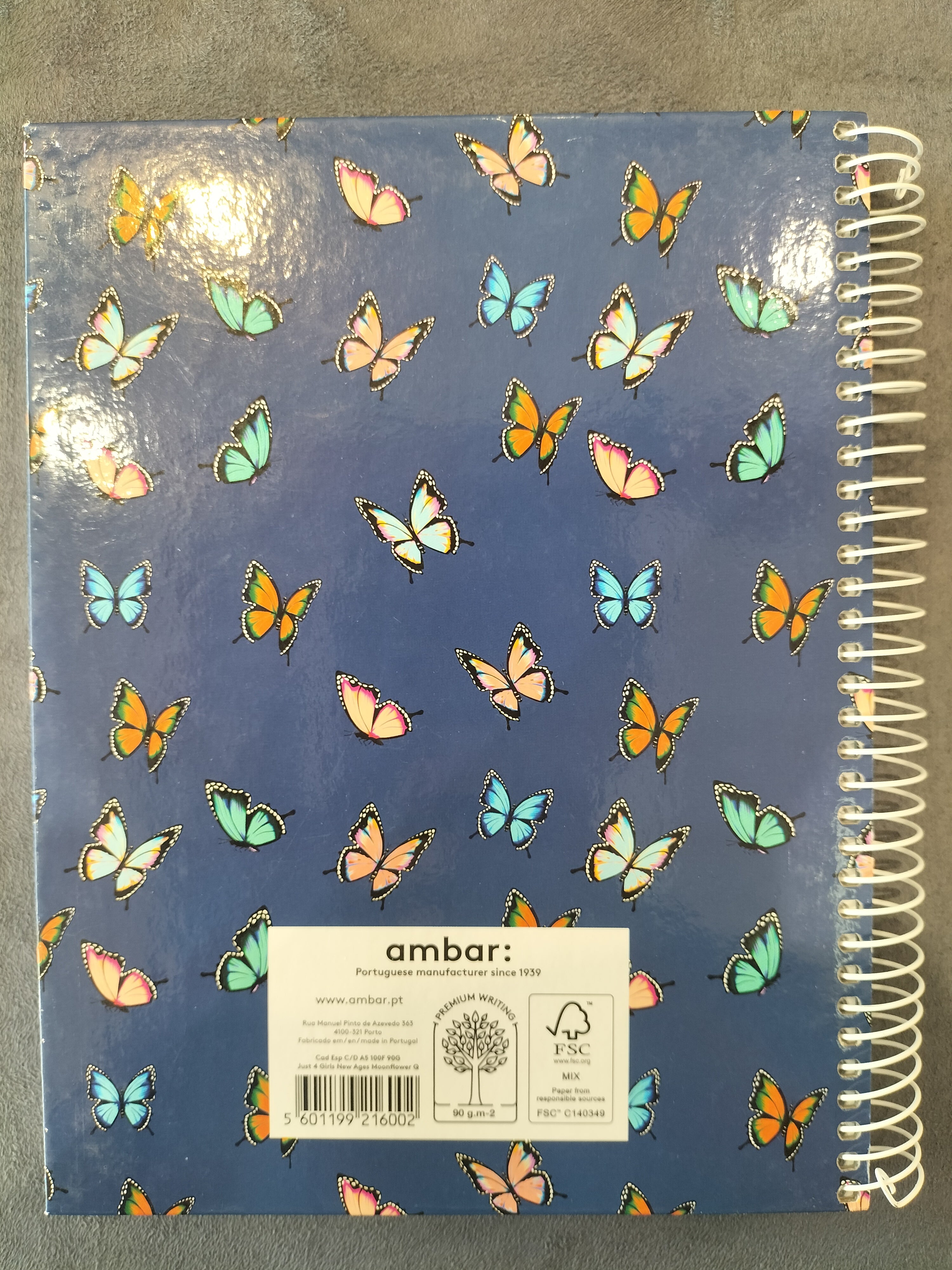 Ambar "Just for Girls" Butterfly Blue Notebook