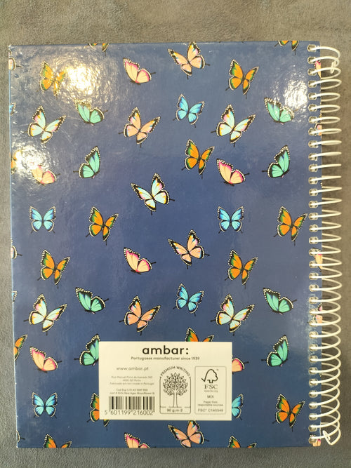 Ambar "Just for Girls" Butterfly Blue Notebook