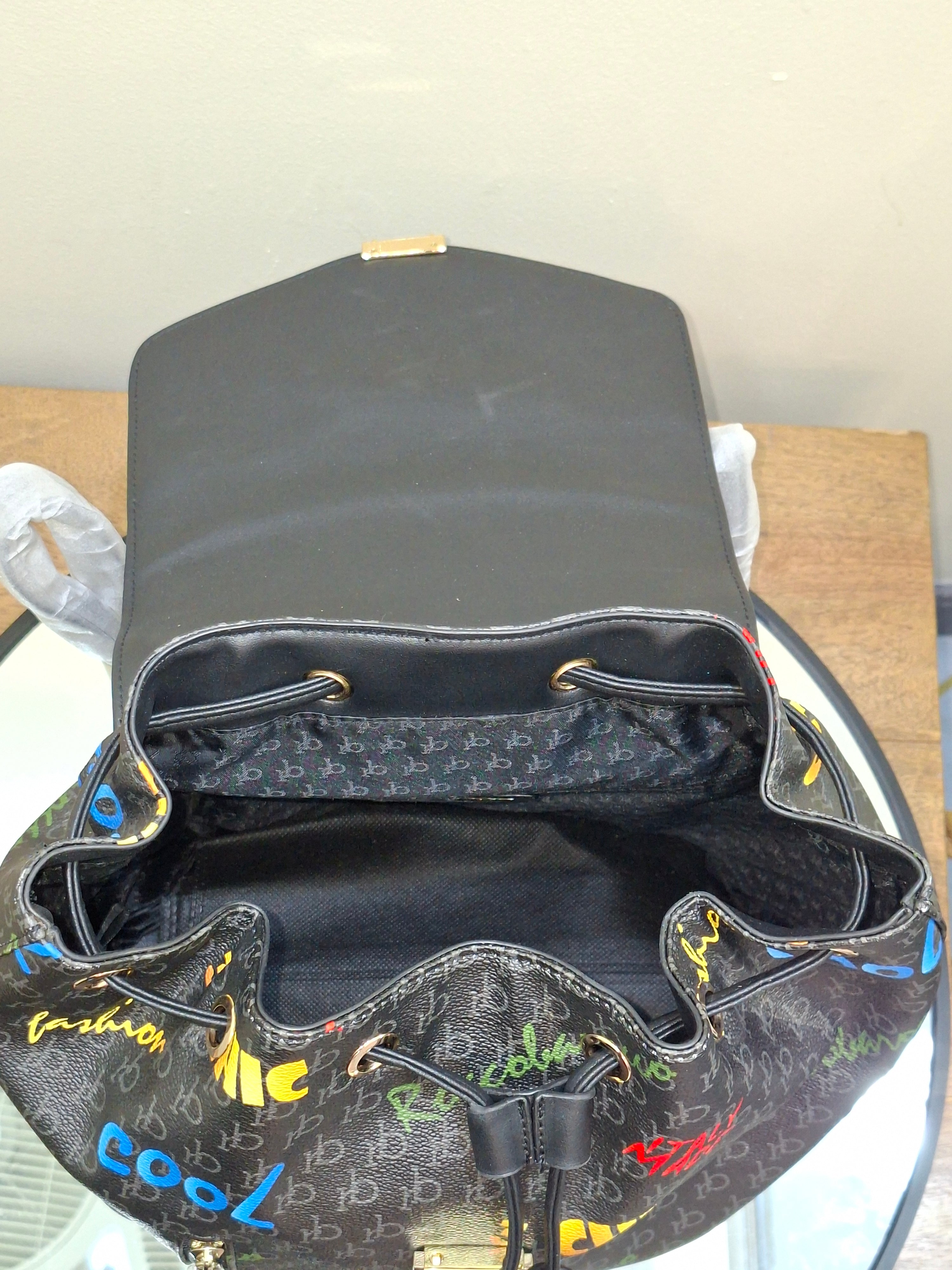 ROCCOBAROCCO WOMENS BACKPACK - Nero Zaino Letizia CM-28X33X14 Cassiopea Nero RBR910B0109N-01