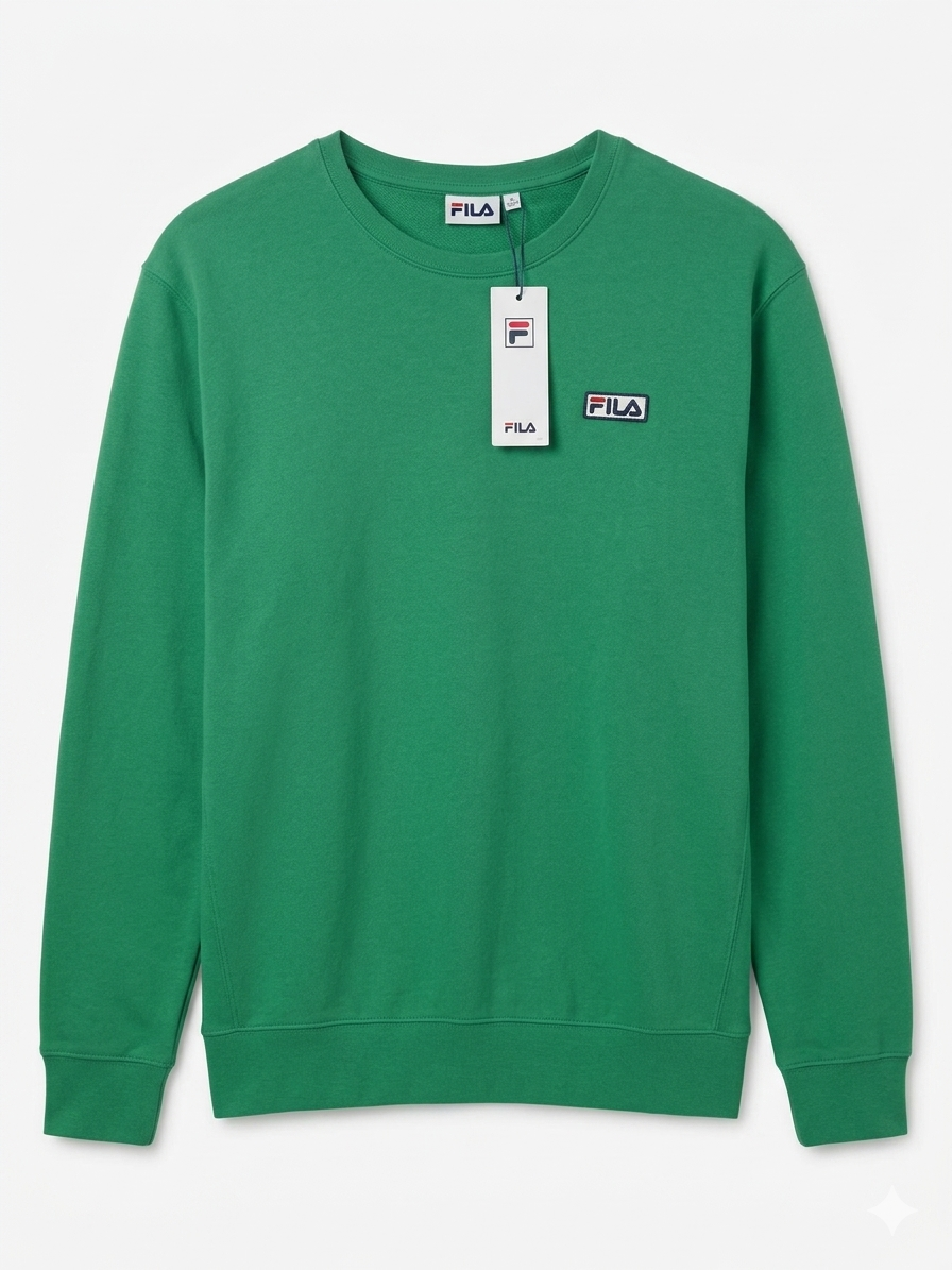 FILA Men's Garran Long Sleeve Crew Sweatshirt 'Heritage Green' - (LM03A281-394)