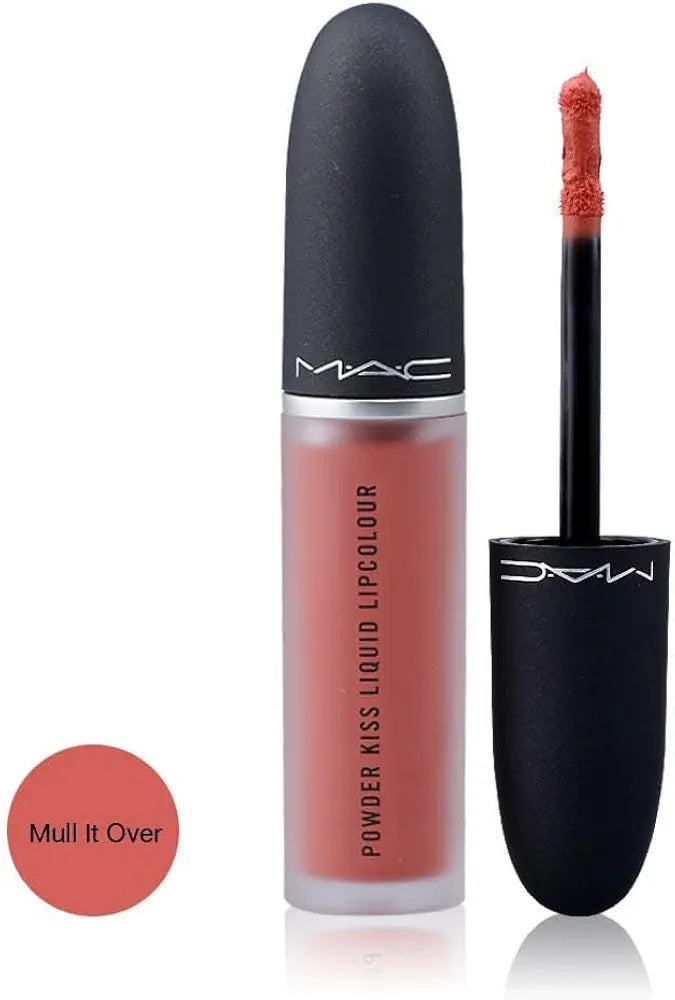 MAC Powder Kiss Liquid Lipcolor - 989 Mull It Over for Women - 0.17 oz Lipstick