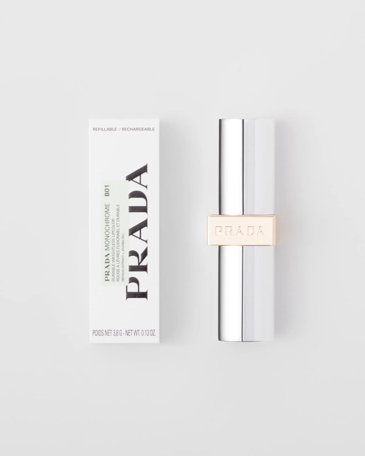 Prada Monochrome Hyper Matte lipstick B01 ARGILE