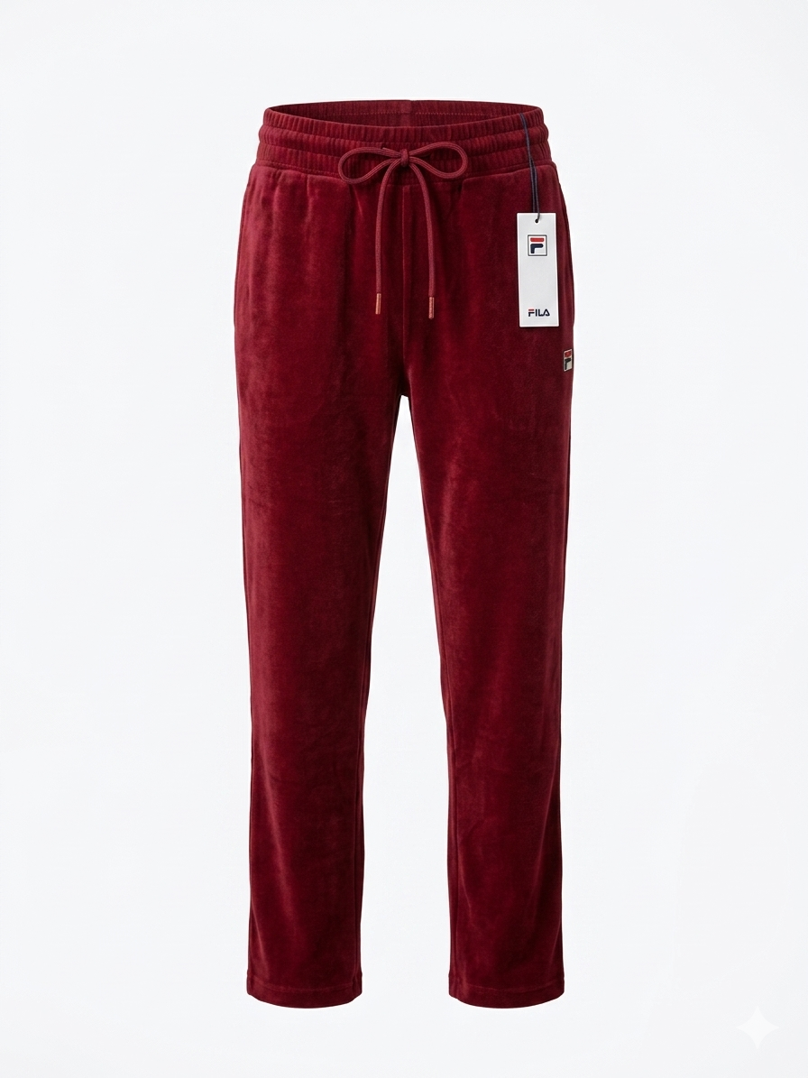 Fila O-Fit Velour Pants 'Crimson Red' - (LM13B751-603)