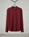 G-Star Raw قميص Road WMN بأكمام طويلة من الساتان باللون الصدئي الفاتح D1179885559819