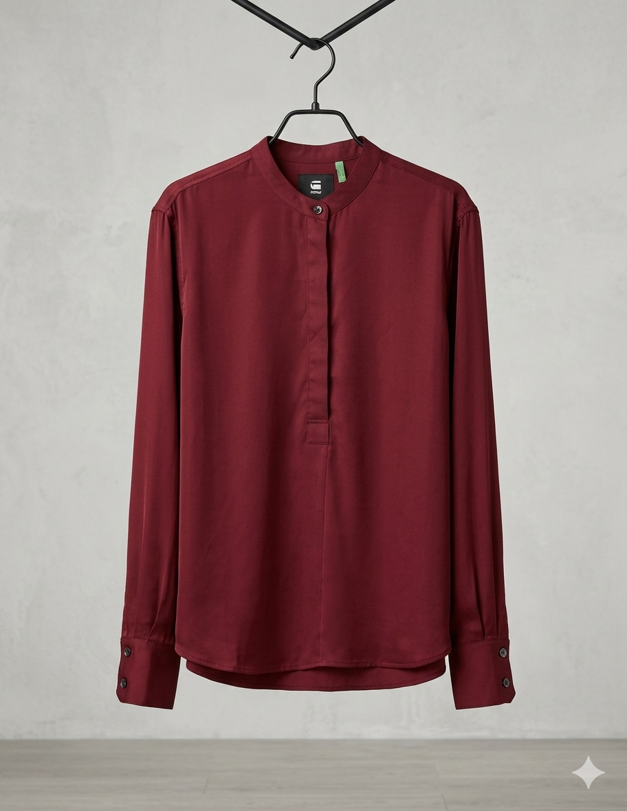 G-Star Raw Road Shirt WMN L/S SATIN Bright russet color D1179885559819