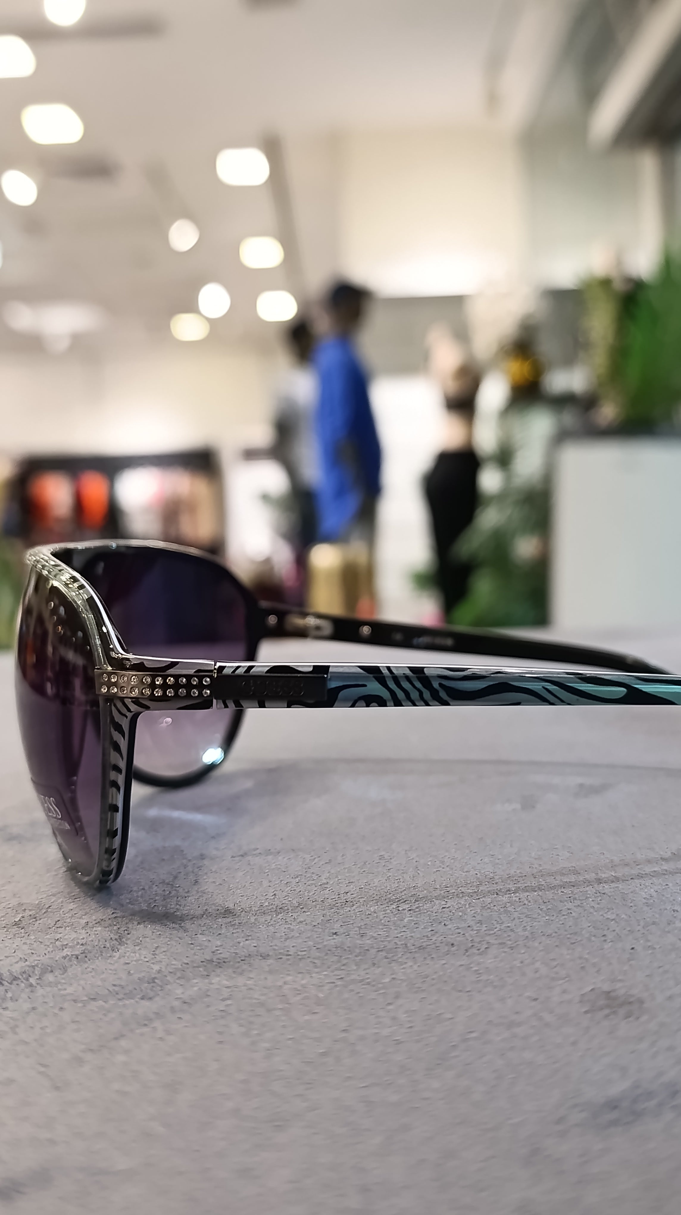 Guess Rhinestone Aviator Sunglasses