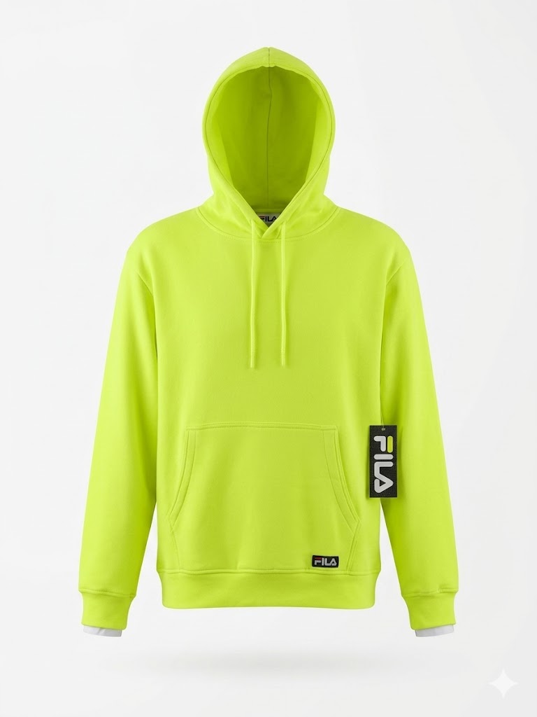 FILA Hi Vis Pullover Hoodie 'Electric Lime' - (FMJ1229-740)