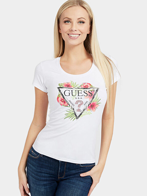 GUESS ICON womens cotton tee - White color W1GI0NJ1311