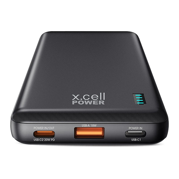 XCELL POWER BANK 10000MAH C IN & OUT PD BLACK