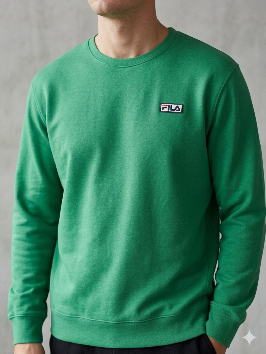 FILA Men's Garran Long Sleeve Crew Sweatshirt 'Heritage Green' - (LM03A281-394)