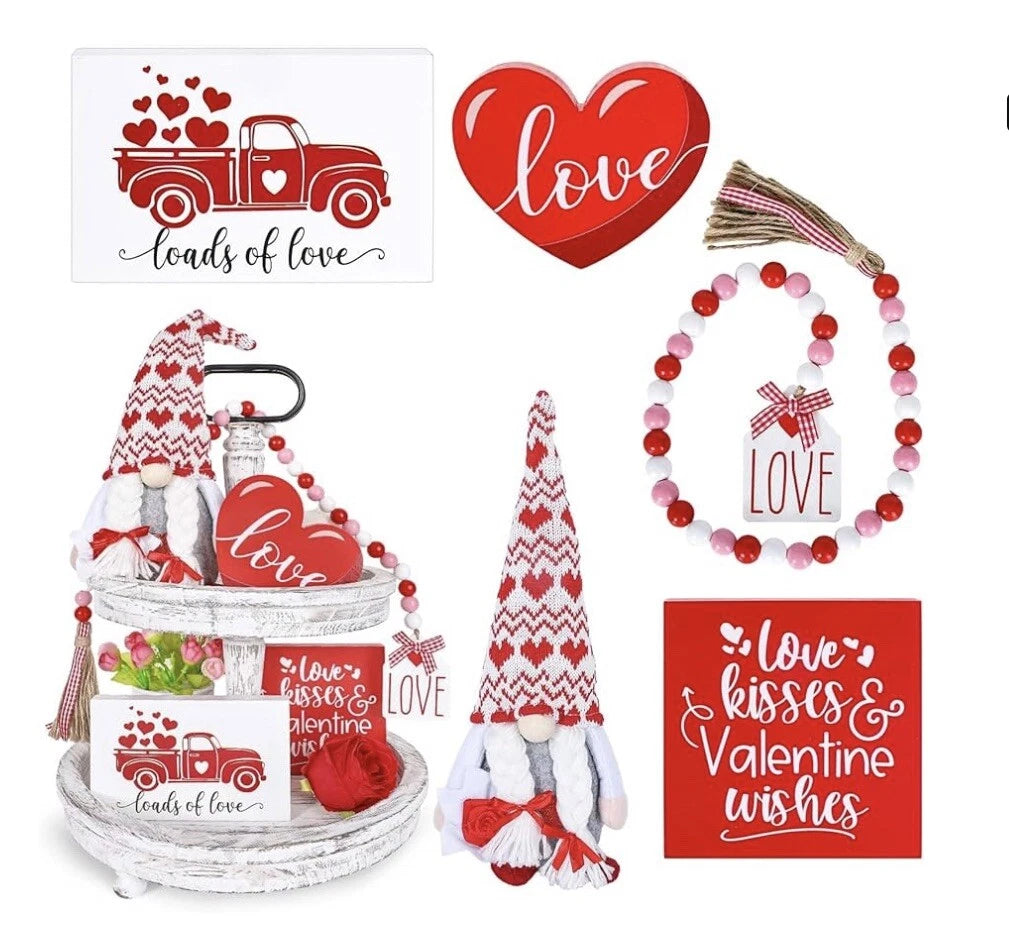 Whaline 5Pcs Valentine's Day Table Decor Set - (WH6115)