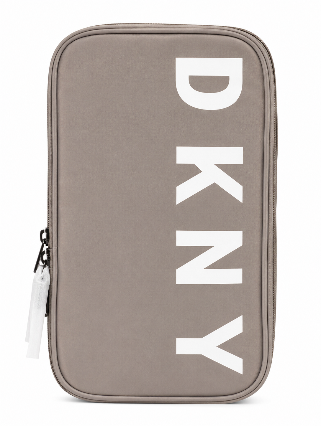 حقيبة أحذية بسحاب بنمط DKNY المميز، لون كلاي
