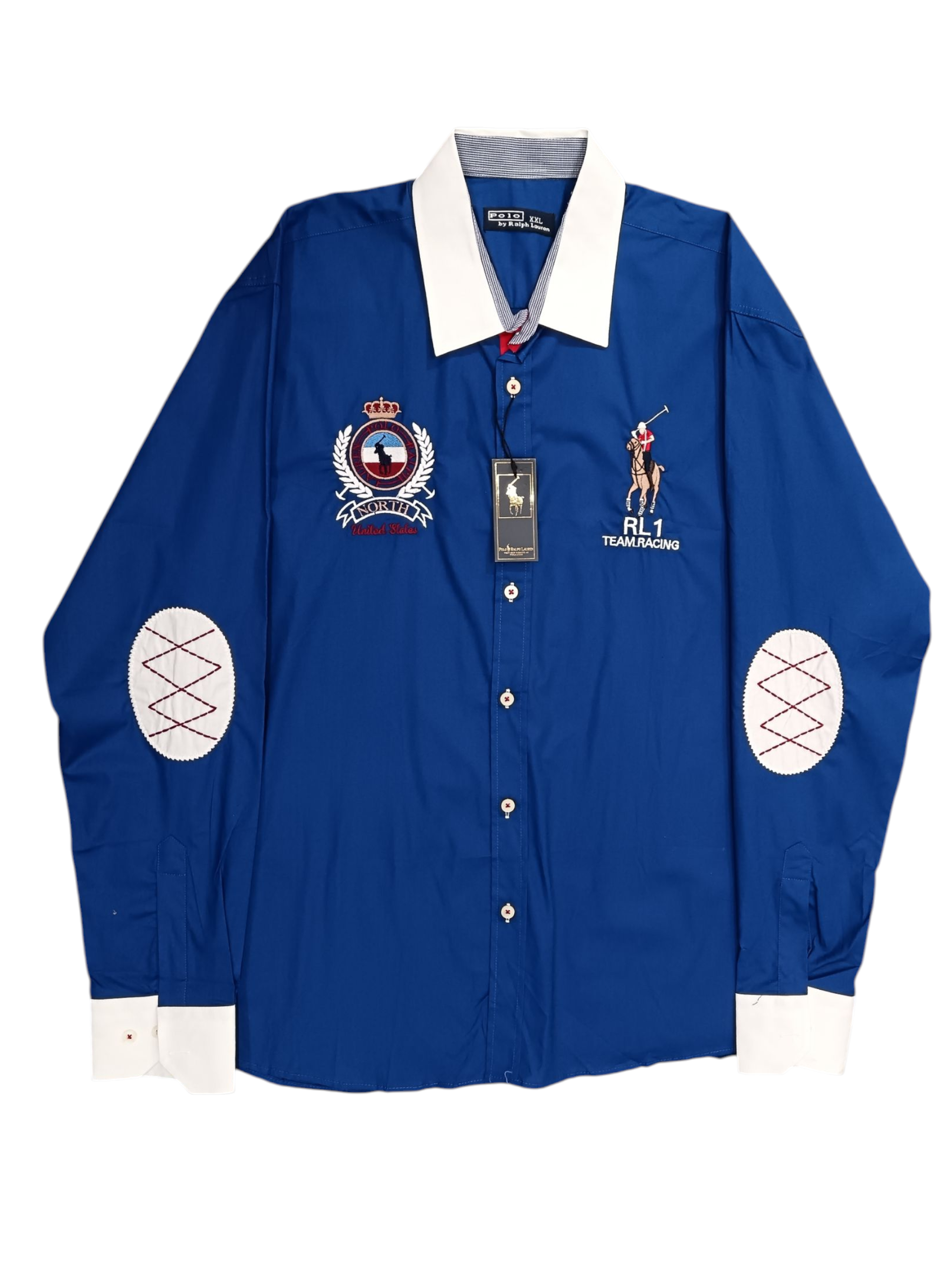 Polo by Ralph Lauren Men's shirt long sleeve solid blue color