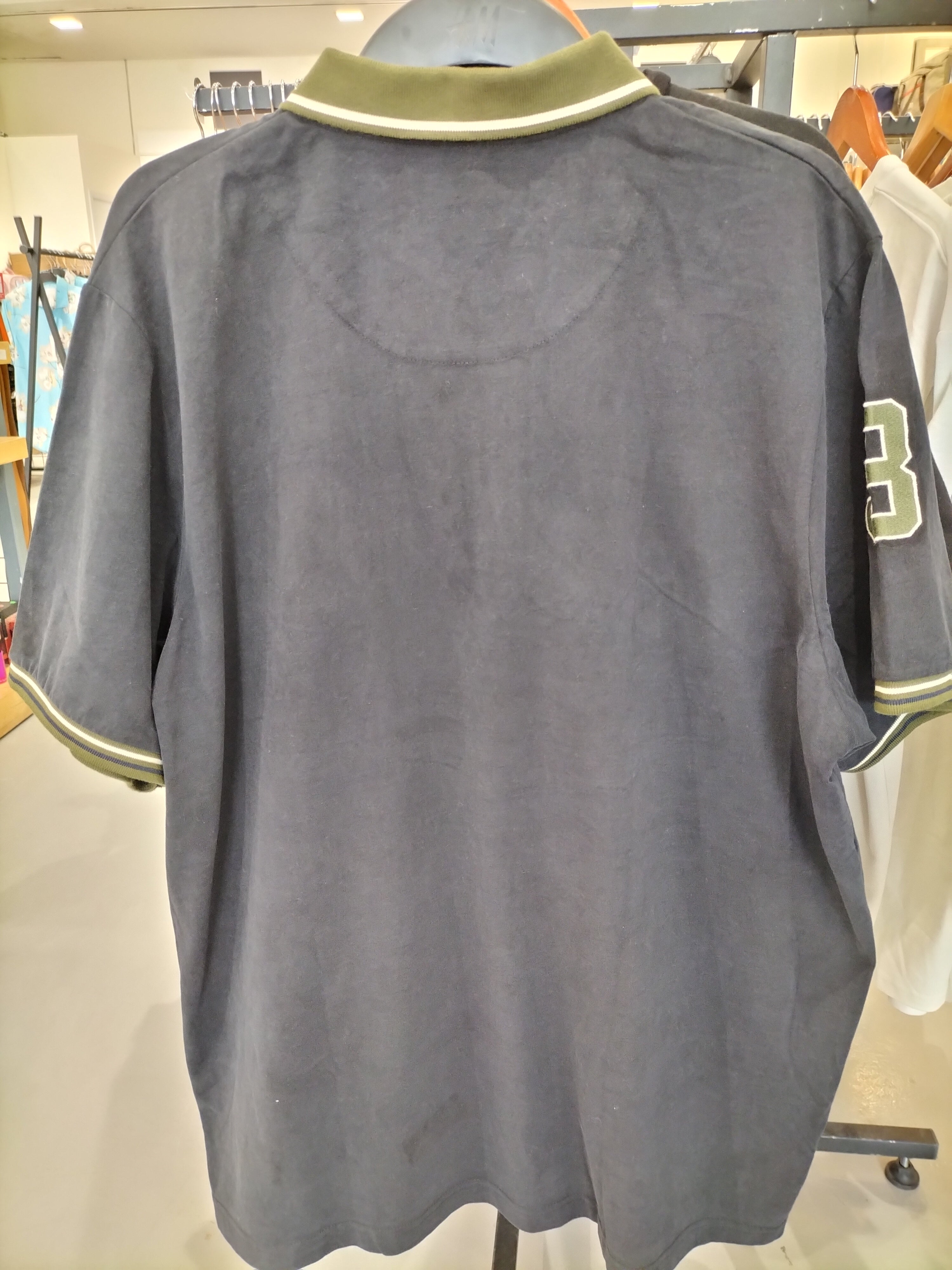 Novamen Dark Gray Polo T-Shirt with Chest Olive Green "C"