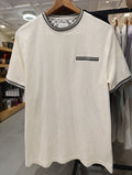 Cactus Man Ricky Singh White T-Shirt with Chest Gray Line