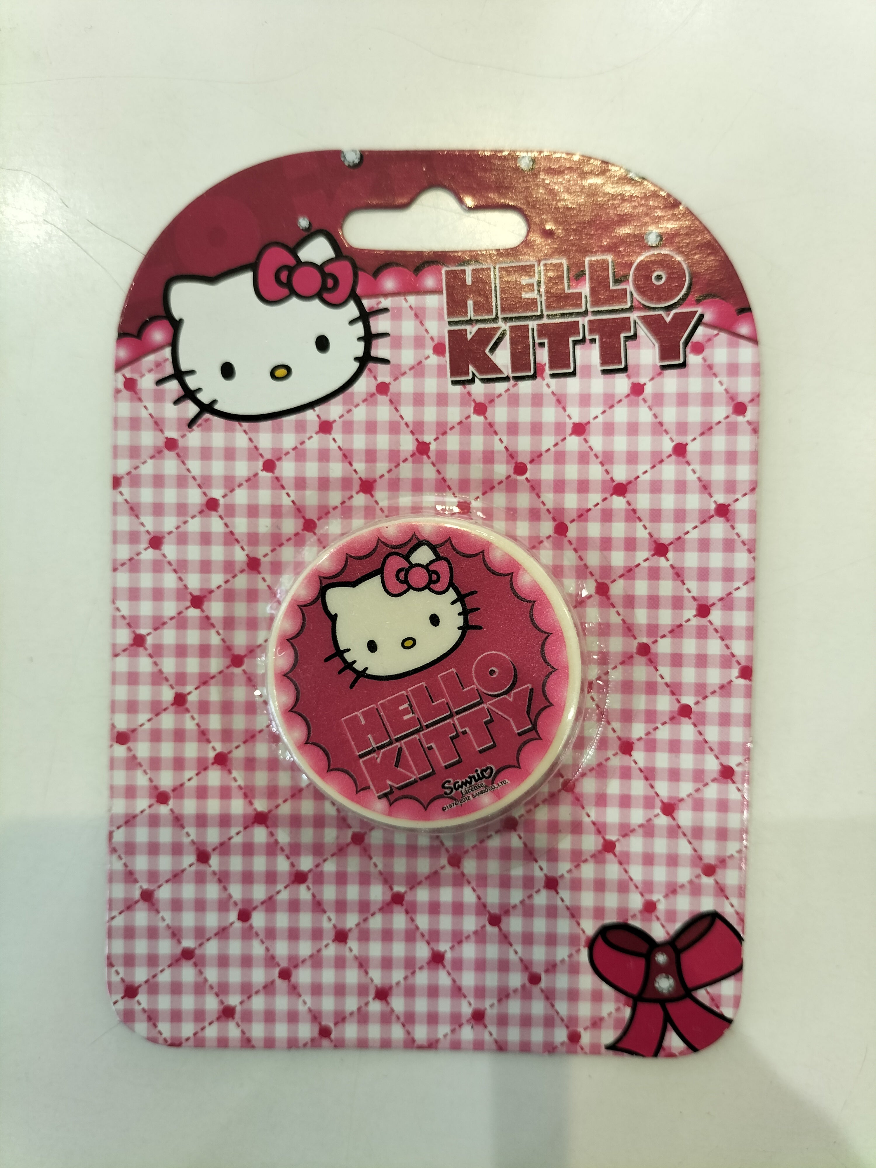 Sanrio Hello Kitty White and Pink Circle Eraser