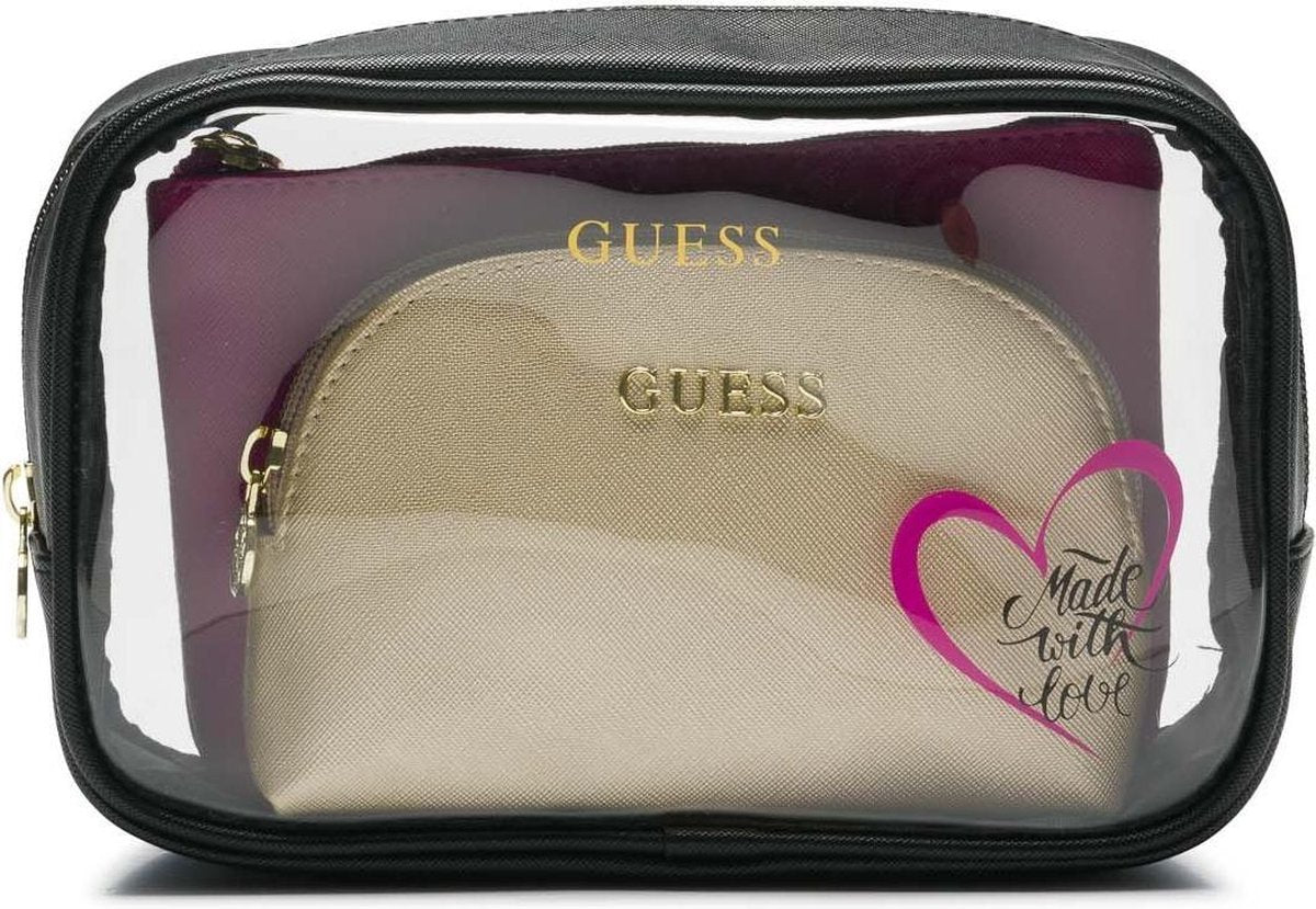 Guess Arianne All in One Pouch set - Black Multi - Gold and pink