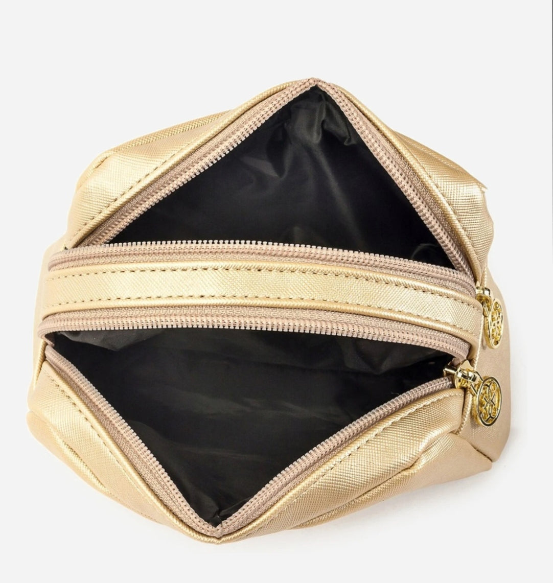 Guess Gold Cosmetic Bag