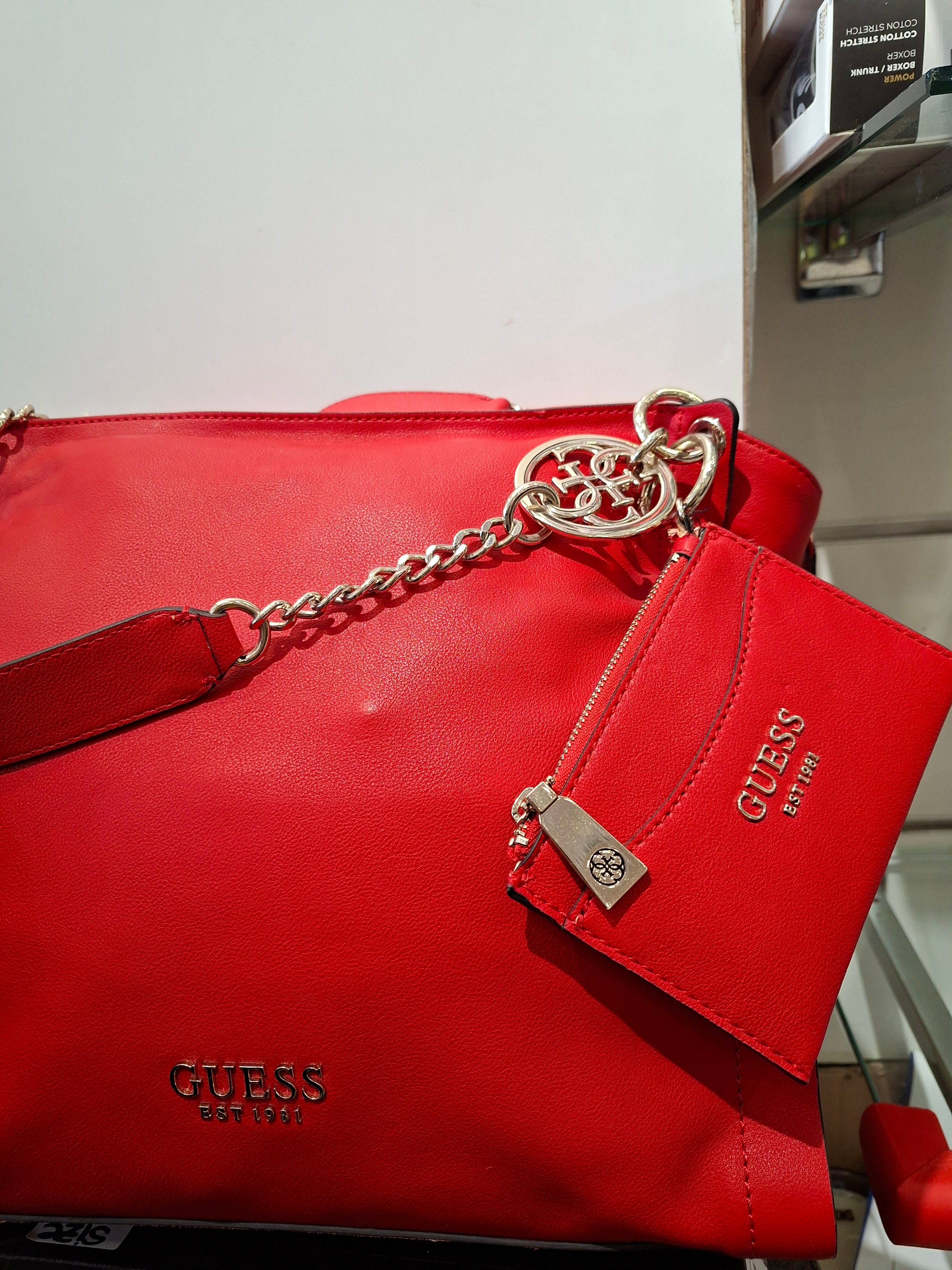 GUESS HANDBAG WITH WALLET RED EG747423