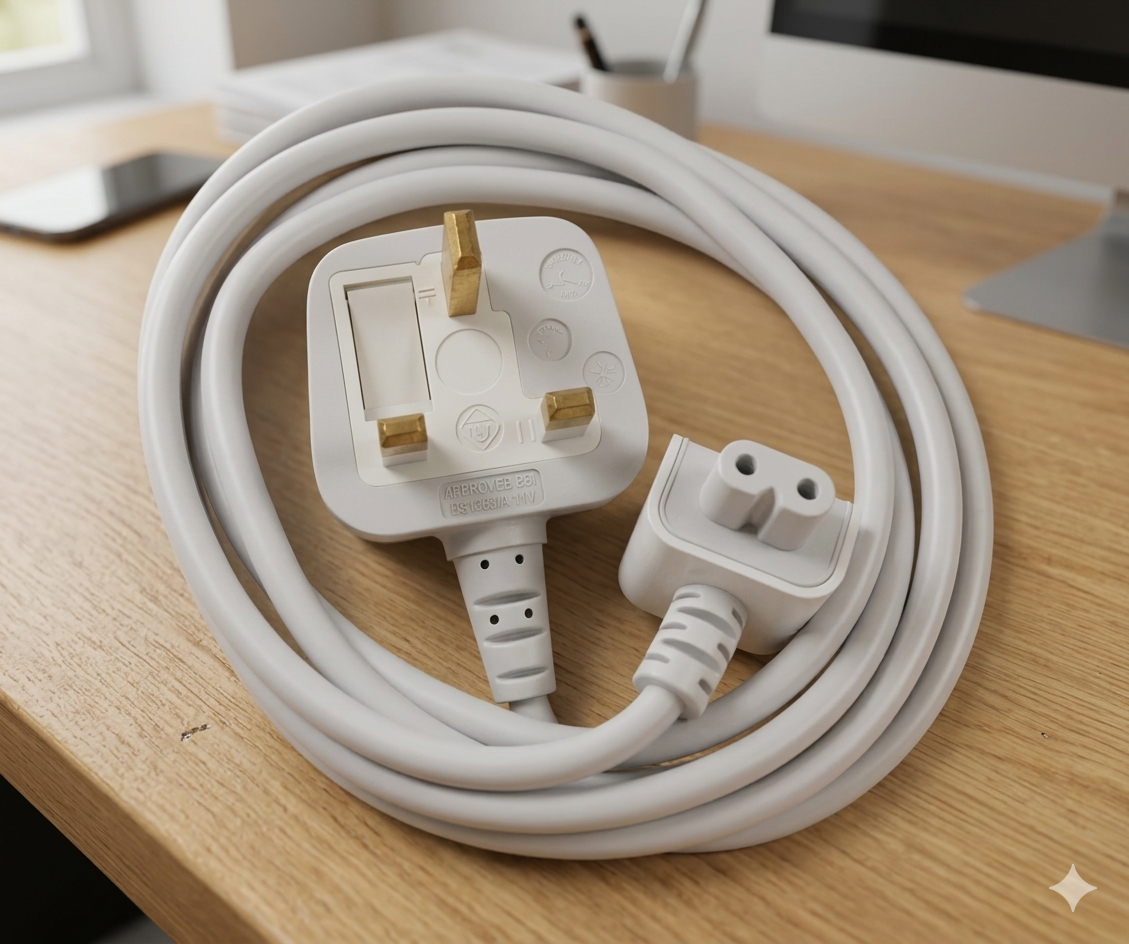 Volex AC Power Cord Lead for Mac - (026117-00) 175cm for apple mac