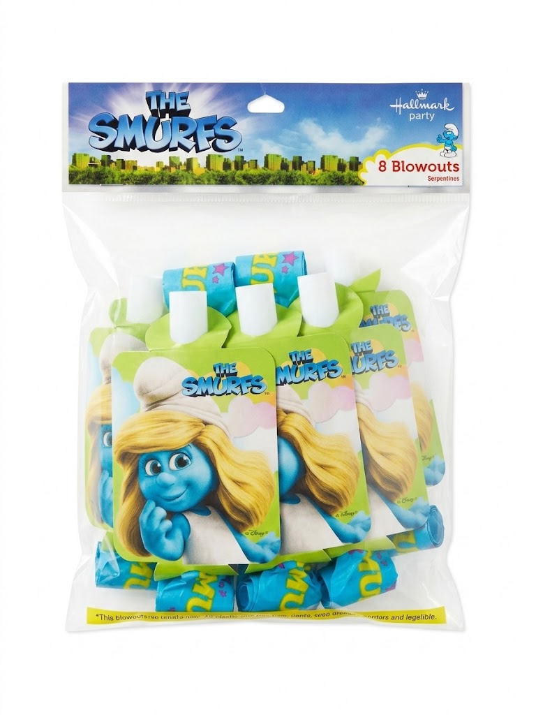 Smurfs Party 8Pcs Blowouts - Party Accessories