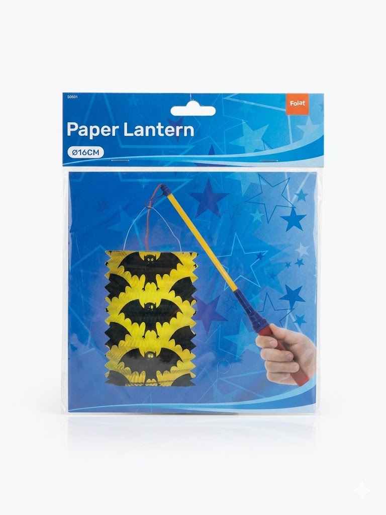 Paper Lantern Yellow Bats Design - 16CM