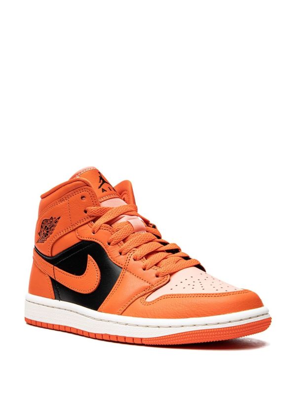 Nike Air Jordan 1 Mid SE 'Orange/Black' Shoes - (DM3381-600)
