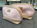 DKNY Legacy Printed Cosmetic Peach Dome Bags (M+L)