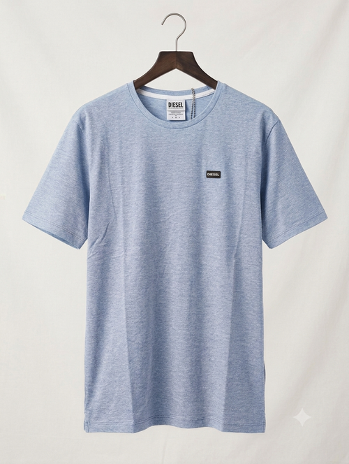 Diesel Men's Heather Blue Crewneck T-Shirt