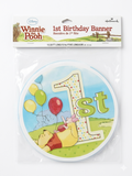 Winnie The Pooh 1st Birthday Banner - Party Supplies (3.22 m)