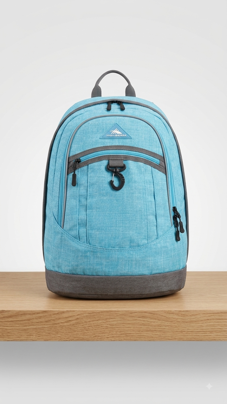 High Sierra Everyday Backpack - Durable Sky Blue Polyester