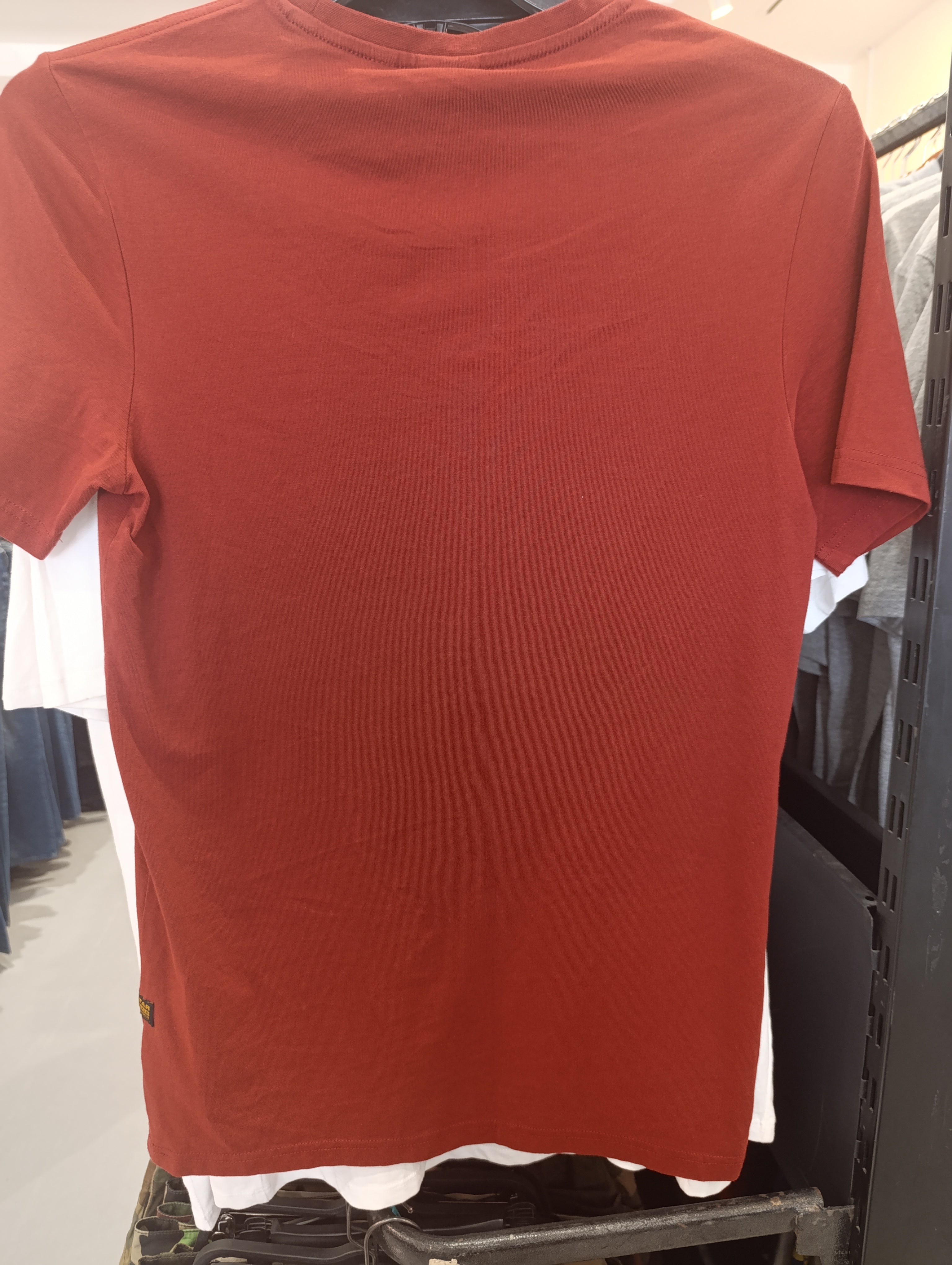G-Star RAW Graphic Print Glitch Effect T-Shirt - Burgundy