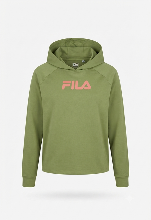 FILA Women's Relaxed Fit Olive Hoodie