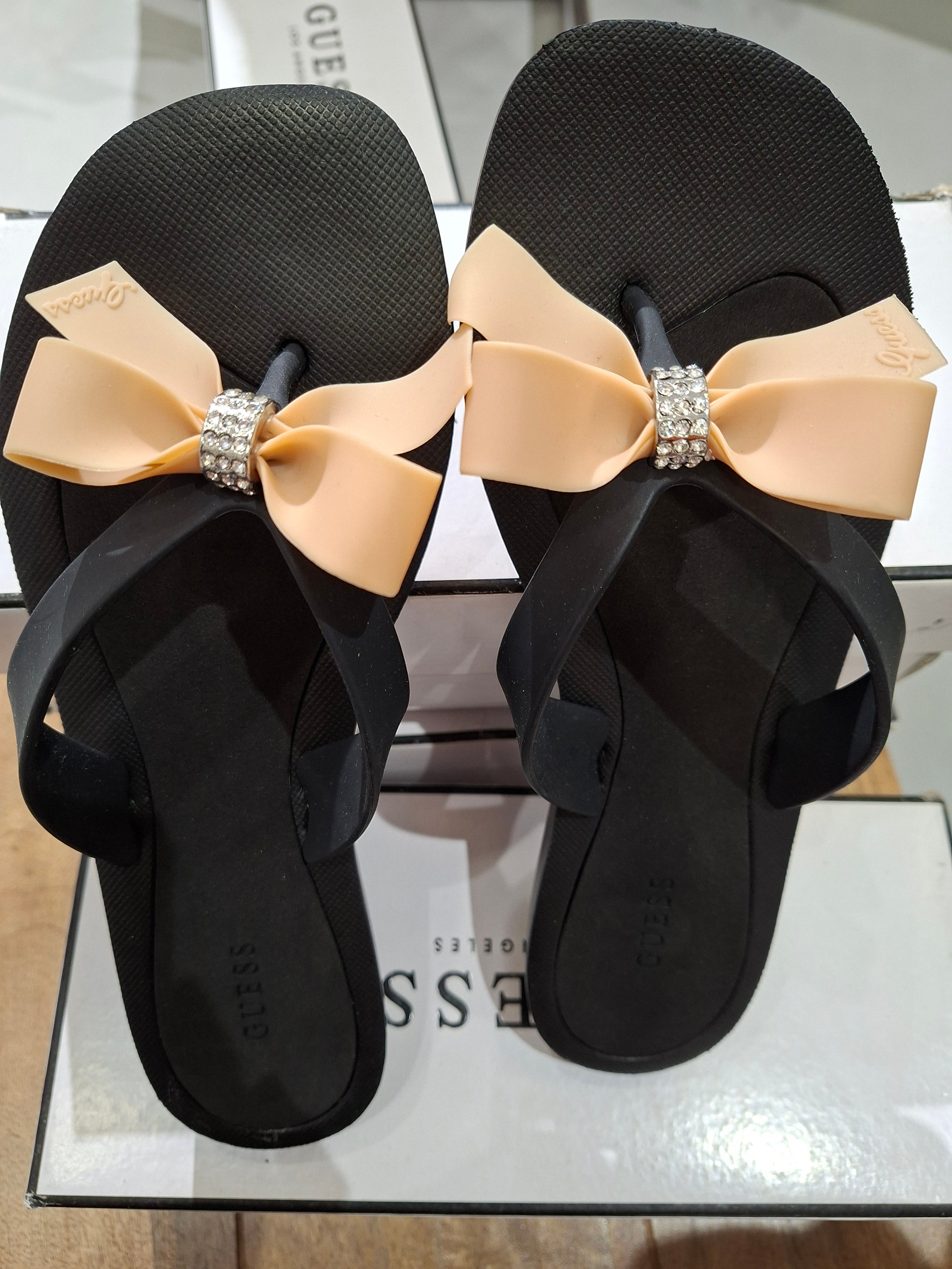 GUESS WOMENS FLOPS - black gwTUTU9 - B NATURAL MULTI SY