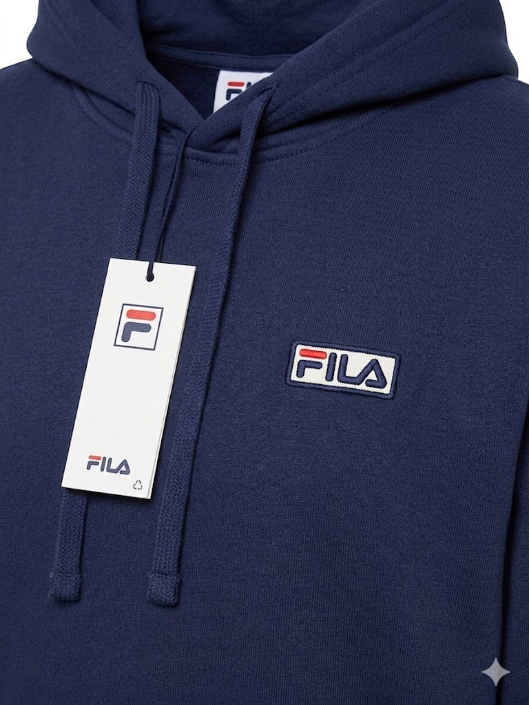 FILA Men's Classic Logo Hoodie 'Navy Blue' - (LM03A188-410)