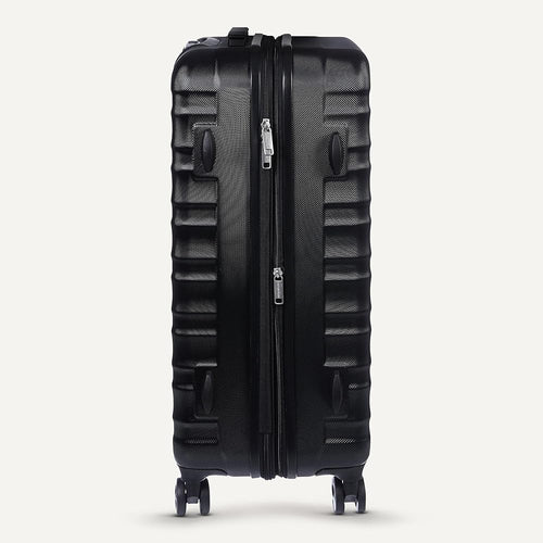 Amazon Basics Hardside Spinner Suitcase, Material ABS, Black Trolley Luggage