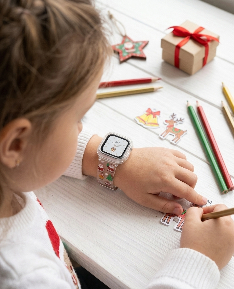Fashion Watch Band Clear Plastic Transparent Watch Band - Festive Christmas