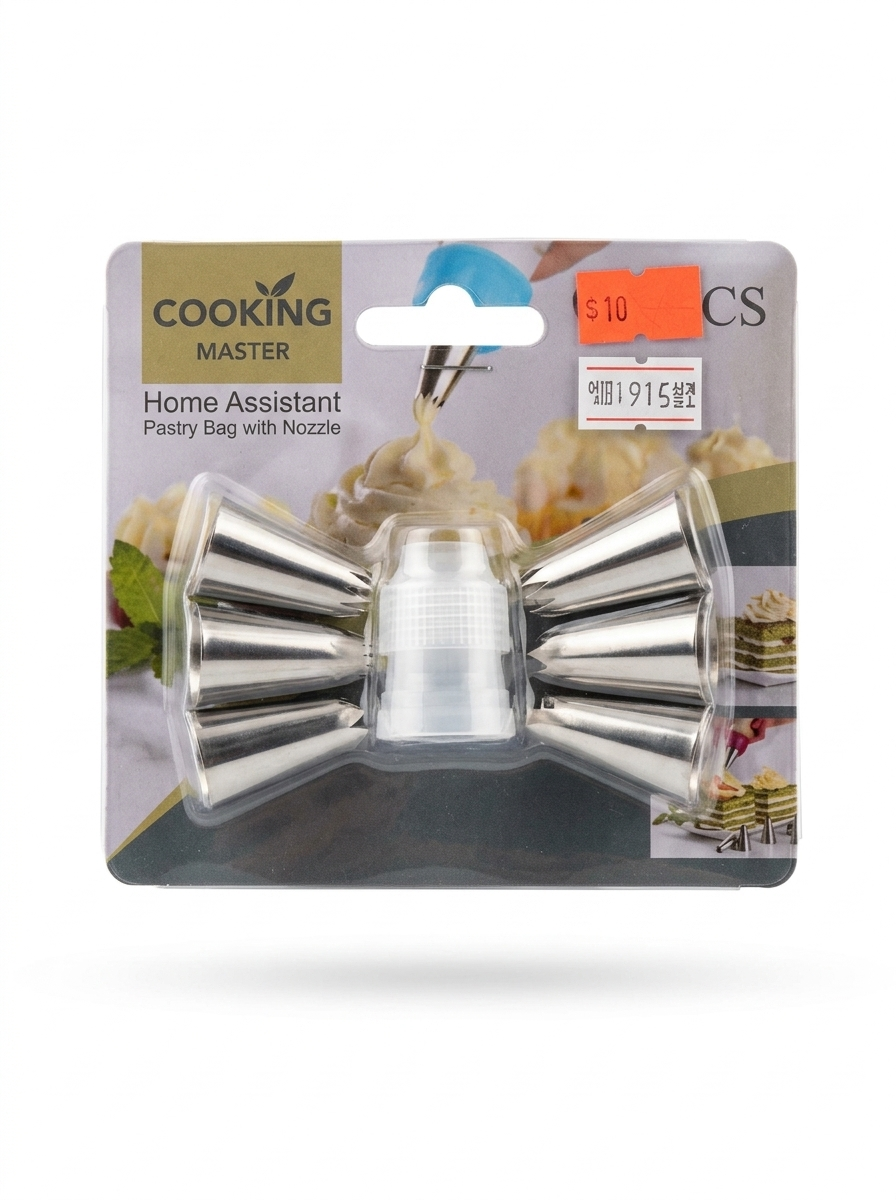 Cooking Master Home Assistant Pastry Bag with Nozzle - 7Pcs